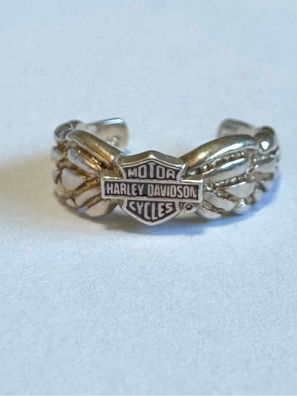 925 Harley Davidson Toe Ring